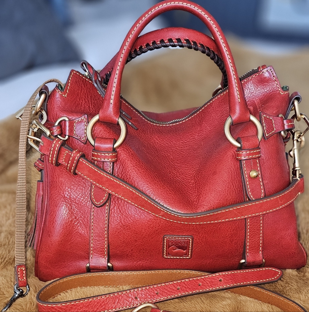 Dooney & Bourke Red Leather Satchel